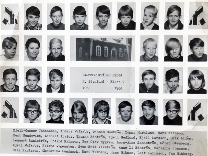 Skolbarn från Glommersträsk med omnejd. Födda 1952